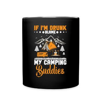 Sac à dos d’amoureux de la nature pour le camping Randonnée Campin - Mug uni - noir - Devant