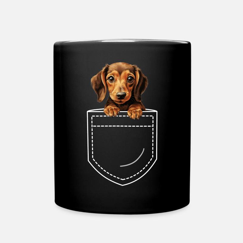 Dog Dachshund Dachshund - Full Colour Mug - black