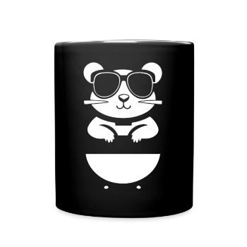 Hamster drôle avec des lunettes de soleil Hamsters - Mug uni - noir - Devant