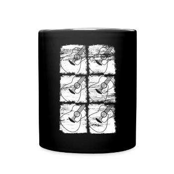 Guitar Drawing - Full Colour Mug - black - Front