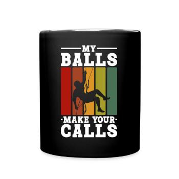 Industriekletterer Beruf | Turmbesteiger Geschenke - Tasse einfarbig - Schwarz - Vorne