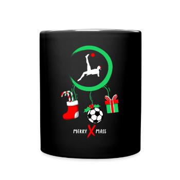 Fußball Weihnachten dream catcher - Tasse einfarbig - Schwarz - Vorne