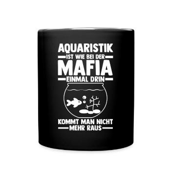 Aquarium Fische Aquaristik - Tasse einfarbig - Schwarz - Vorne