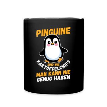 Pinguin - Tasse einfarbig - Schwarz - Vorne