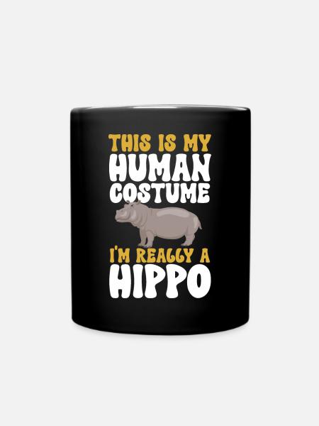 Hippopotame Hippopotame - Mug uni - noir
