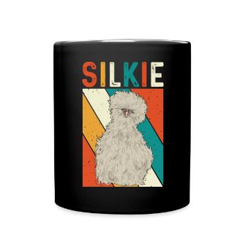 Seidenhuhn Poulet soyeux - Mug uni - noir - Devant