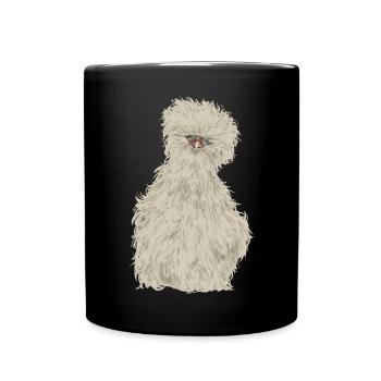 Seidenhuhn Poulet soyeux - Mug uni - noir - Devant