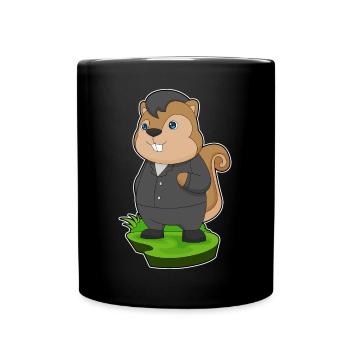 Eichhörnchen Bräutigam Anzug Hochzeit - Tasse einfarbig - Schwarz - Vorne