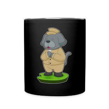 Chien marié costume mariage - Mug uni - noir - Devant