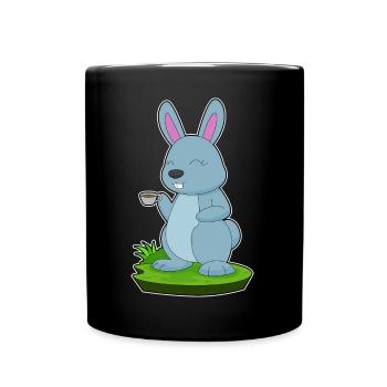 Tasse à café lapin - Mug uni - noir - Devant