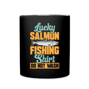 Pêche au saumon Pêcheur de saumon - Mug uni - noir - Devant