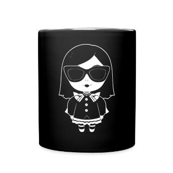 Cute Anime Girl Gothic Manga Fairytale Sunglasses - Full Colour Mug - black - Front