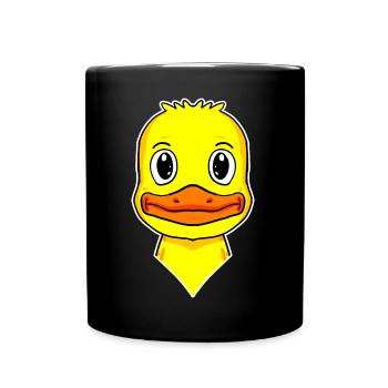 Duck Animal Head Animal Head Duck Head - Full Colour Mug - black - Front