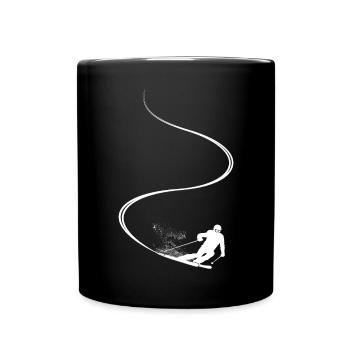Piste de ski, Après-ski, Sports d’hiver, Vacances au ski - Mug uni - noir - Devant