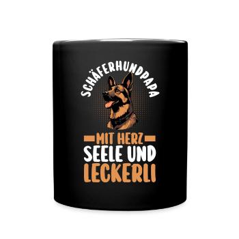 Hund Deutscher Schäferhund - Tasse einfarbig - Schwarz - Vorne