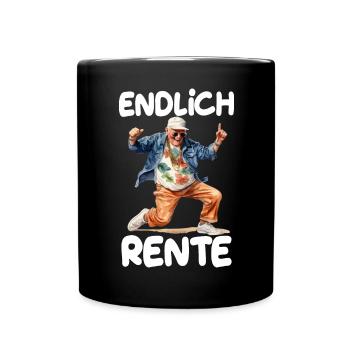 Endlich Rente Senior Tanzen - Tasse einfarbig - Schwarz - Vorne