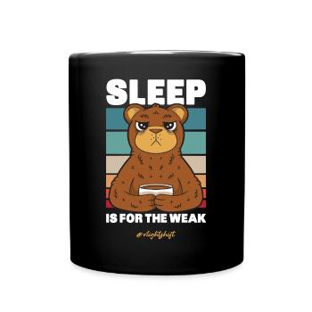 Nachtschicht Witzige Sprüche Nachtarbeit Geschenk - Tasse einfarbig - Schwarz - Vorne