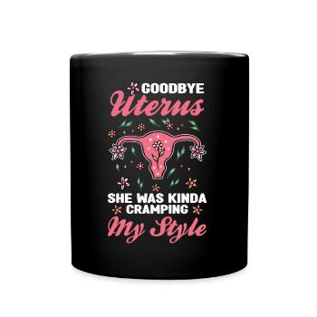 Hysterektomie - Tasse einfarbig - Schwarz - Vorne