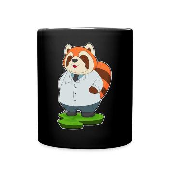 Médecin panda roux - Mug uni - noir - Devant