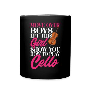 Cellospieler Cellist Musiker Cello - Tasse einfarbig - Schwarz - Vorne