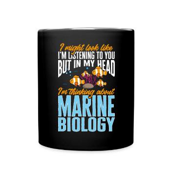 Marine Biology Ocean Marine Biologist - Full Colour Mug - black - Front