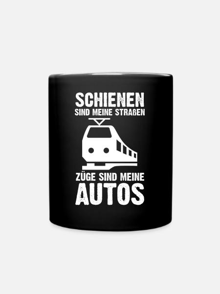 Modelleisenbahn Modellzug Zug Eisenbahner Eisenbah - Tasse einfarbig - Schwarz
