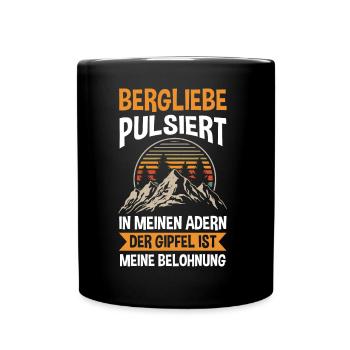 Bergsteiger Wandern Wanderer Klettern Bergsteigen - Tasse einfarbig - Schwarz - Vorne