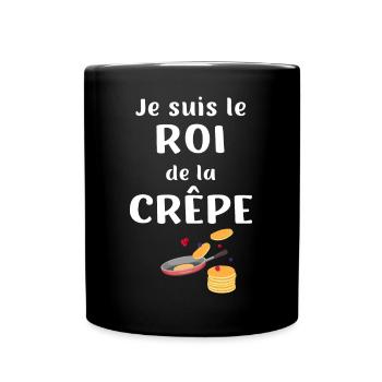 Je suis le roi de la crêpe - Mug uni - noir - Devant