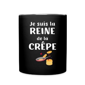 Ich bin die Königin des Pfannkuchens - Tasse einfarbig - Schwarz - Vorne
