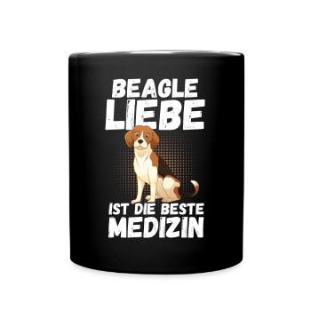 Dog Beagle - Full Colour Mug - black - Front