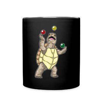 Jongleur de tortues jonglant - Mug uni - noir - Devant