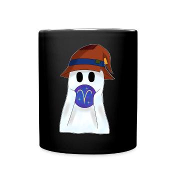 Astrologischer Widder Tierkreiszeichnertop - Tasse einfarbig - Schwarz - Vorne