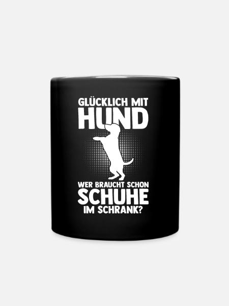 Hund Hundebesitzer Hundehalter Hundemotiv Hunde - Tasse einfarbig - Schwarz
