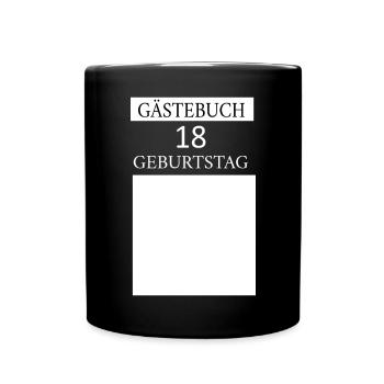 Guestbook 18th Birthday - Full Colour Mug - black - Front