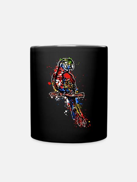 Perroquet, Animal, Oiseau, Amoureux Des Animaux, Animaux De Zoo, Animal De Compagnie - Mug uni - noir