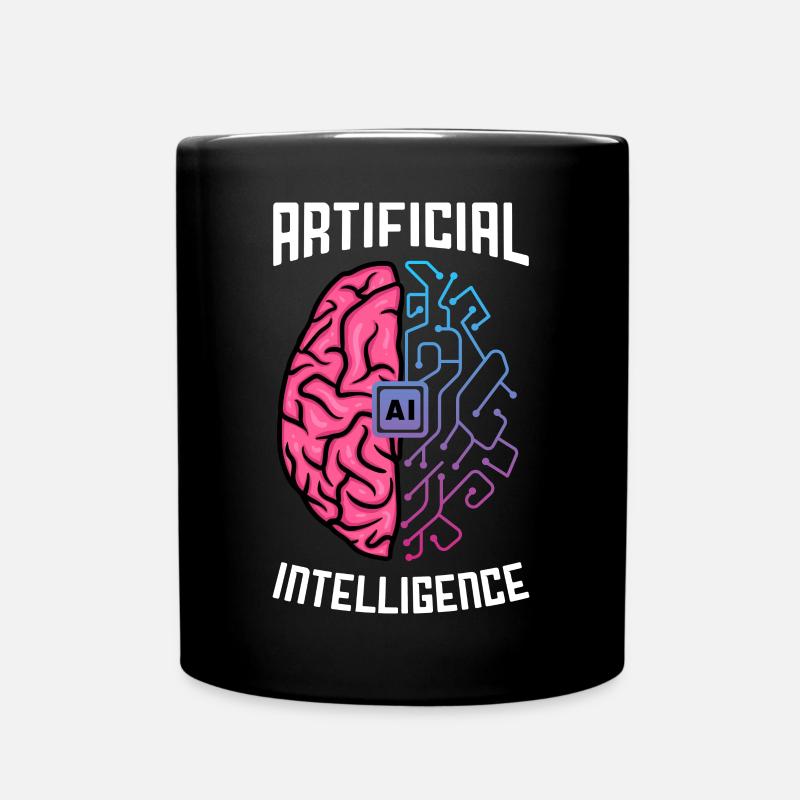 Artificial intelligence, Künstliche Intelligenz KI - Tasse einfarbig - Schwarz