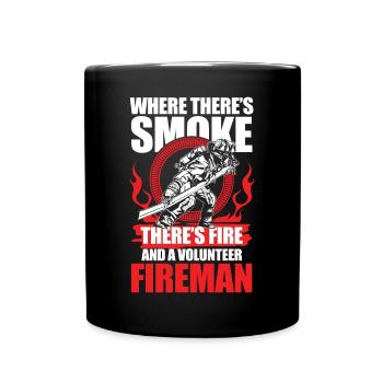 A Volunteer Fireman für Freiwillige und - Tasse einfarbig - Schwarz - Vorne