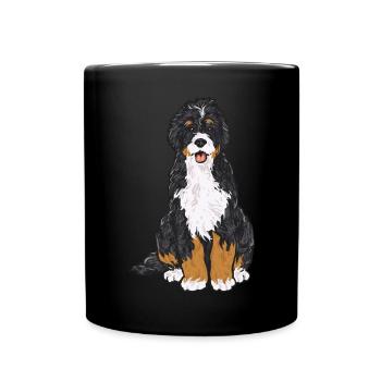 Bernedoodle Dog - Full Colour Mug - black - Front