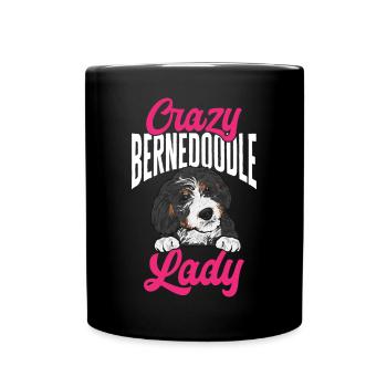 Bernedoodle Dog - Full Colour Mug - black - Front