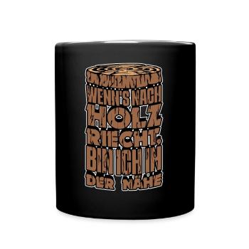 Déclaration de bûcheron bois forêt forêt boiserie - Mug uni - noir - Devant