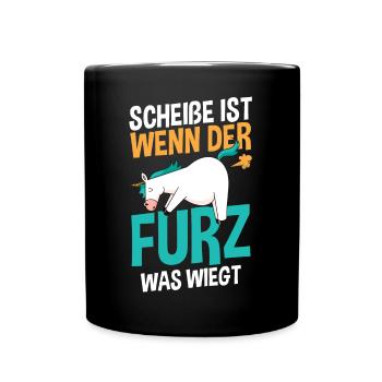 Shit Is When The Fart Weighs What - Full Colour Mug - black - Front