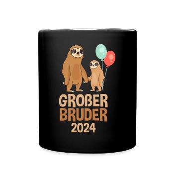 Paresseux grand frère 2024 - Mug uni - noir - Devant