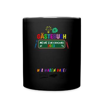 Livre d'or Mon inscription scolaire - Mug uni - noir - Devant