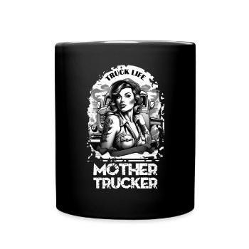 Mother Trucker - Truck Driver - Full Colour Mug - black - Front