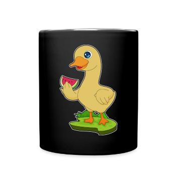 Canard Pastèque - Mug uni - noir - Devant