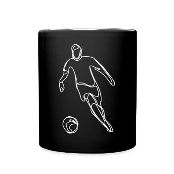 Croquis de footballeur - Mug uni - noir - Devant