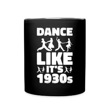 Lindy Hop Tänzer Swing Tanzpaar Swing Dance - Tasse einfarbig - Schwarz - Vorne