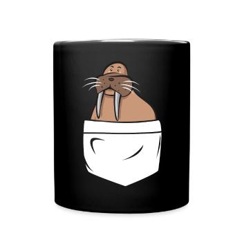 Walross - Tasse einfarbig - Schwarz - Vorne