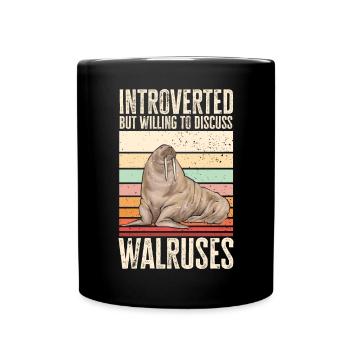 Walross - Tasse einfarbig - Schwarz - Vorne