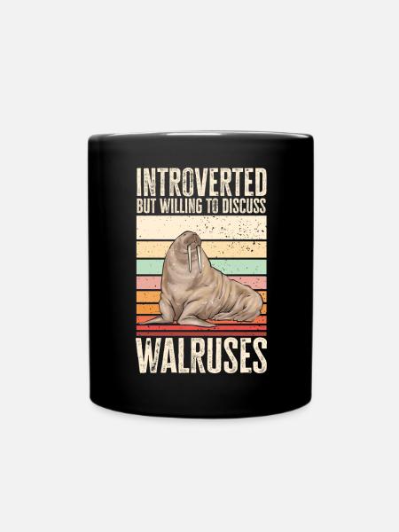 Walross - Tasse einfarbig - Schwarz